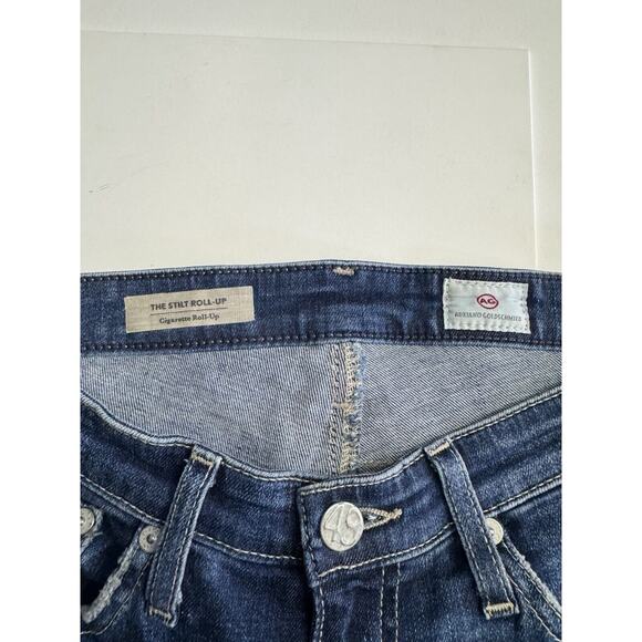 AG Adriano Goldschmied Jeans Women's 26 The Stilt Cigarette Roll Up Distressed - Picture 3 of 7